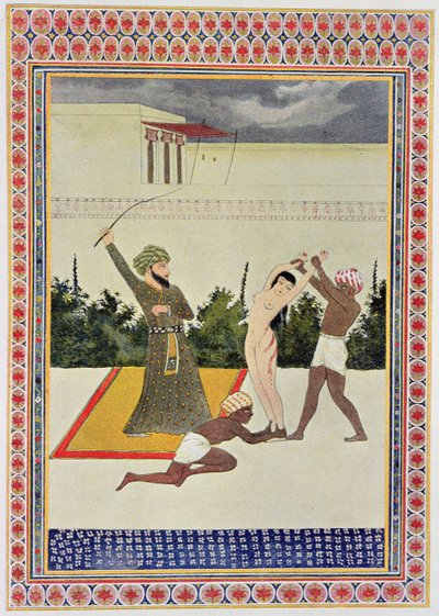 Flagellation, illustration from The Arabian Nights, 1895 by French School